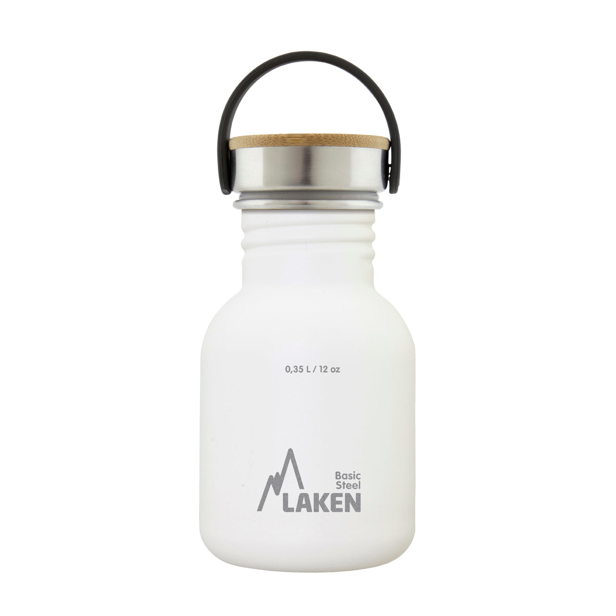 Laken RVS drinkfles Basic Steel serie - Bamboe dop - Diverse kleuren Laken