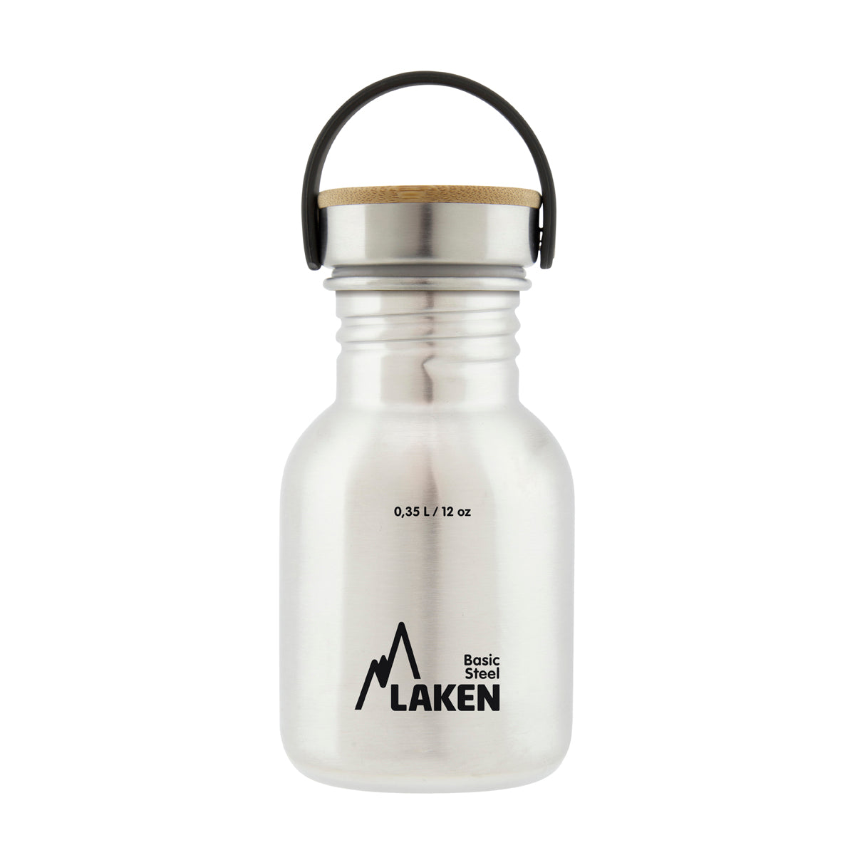 Laken RVS drinkfles Basic Steel serie - Bamboe dop - Diverse kleuren Laken