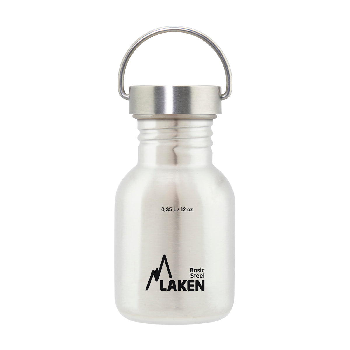 Laken RVS drinkfles Basic Steel serie - RVS dop - Diverse kleuren Laken