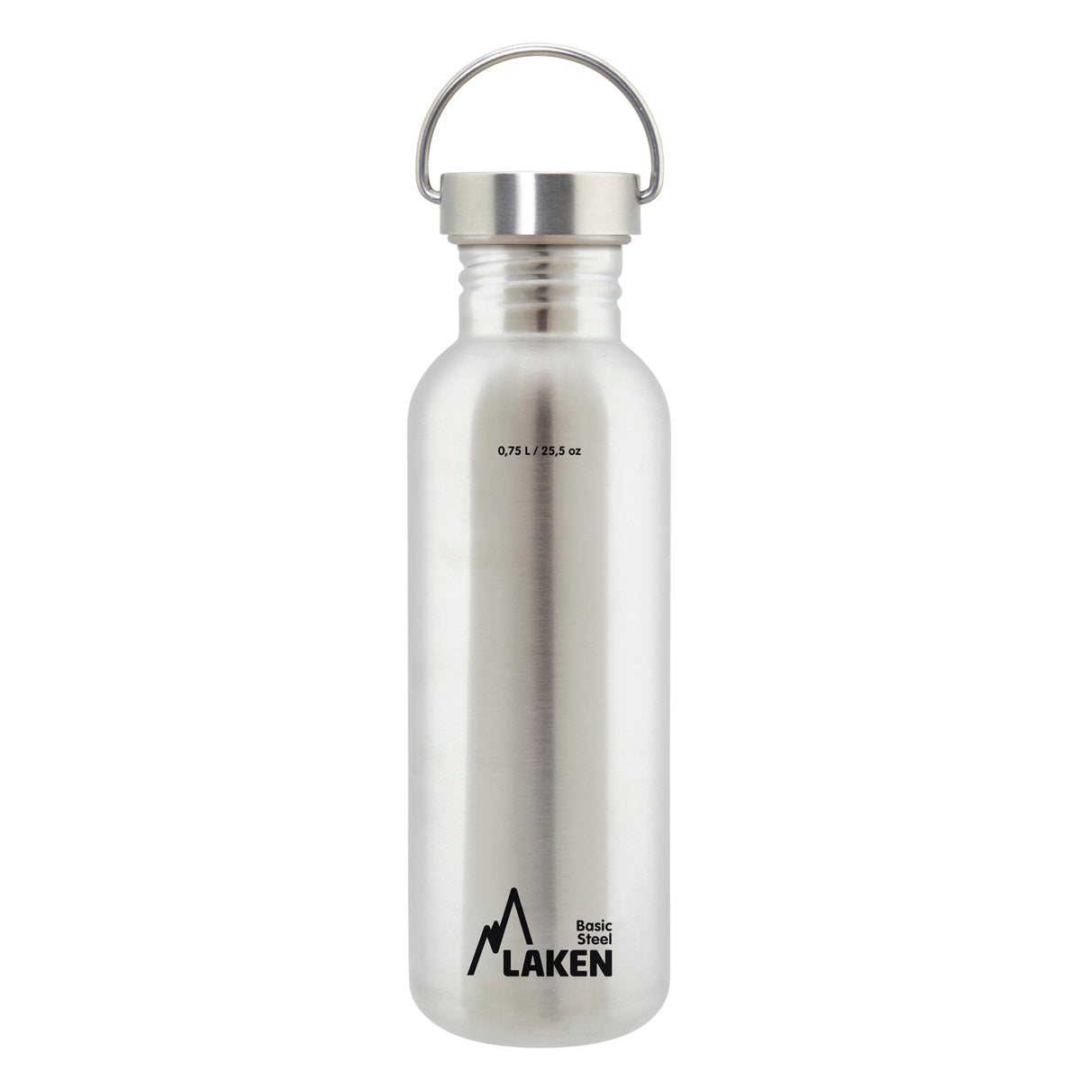 Laken RVS drinkfles Basic Steel serie - RVS dop - Diverse kleuren Laken