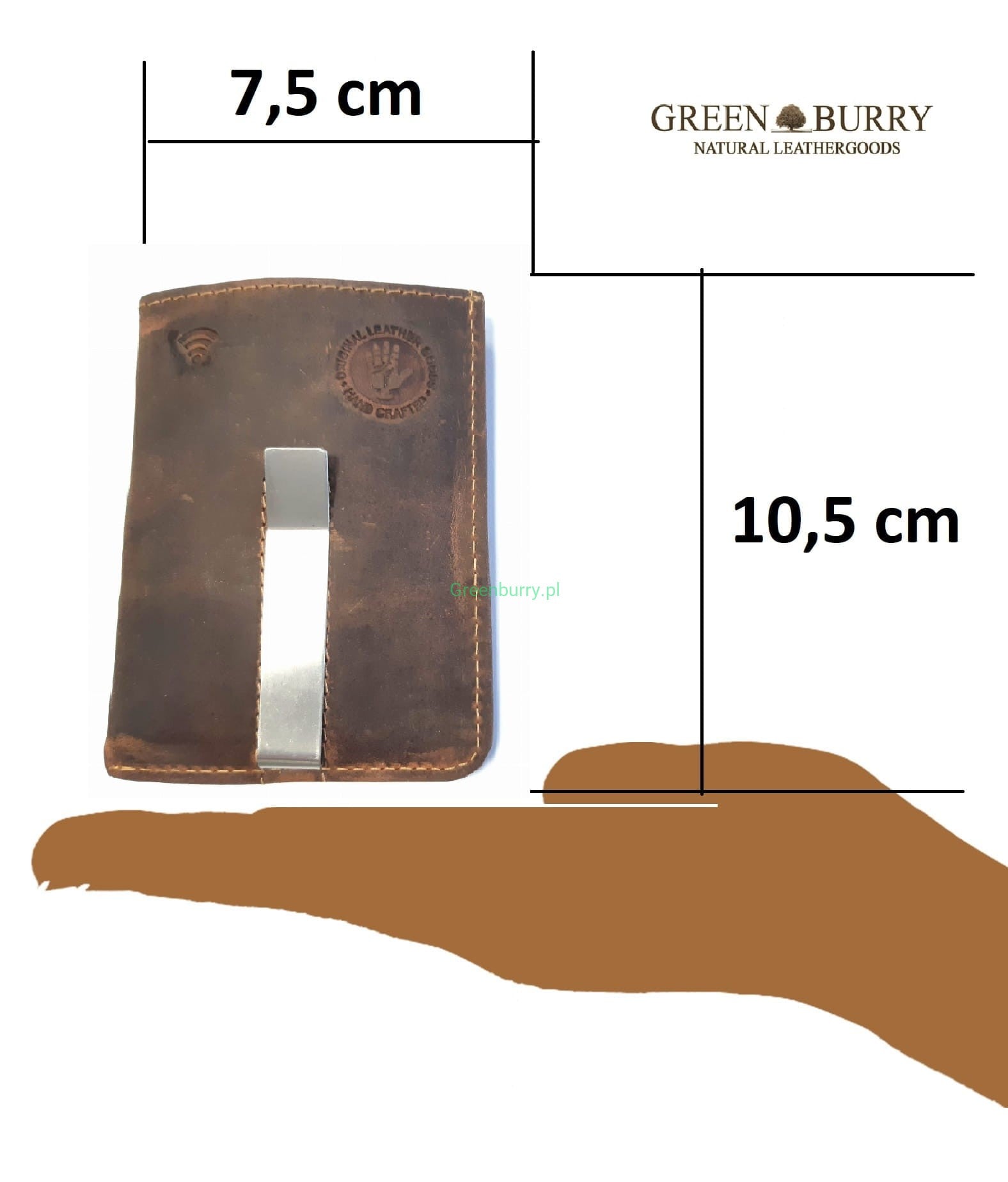 Greenburry - 1614-25 - Vintage - Geldclip / Pashouder - RFID - Leder - Top Leisure Products