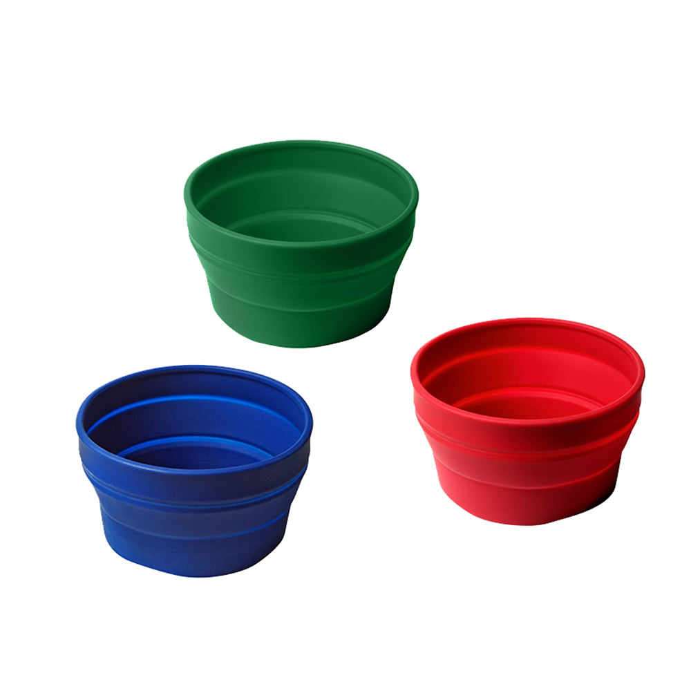 Opvouwbare schaal van siliconen - Rood, Groen of Blauw Wacky particals