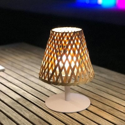 Lumisky Ibiza  LED tafellamp bamboekap lumisky