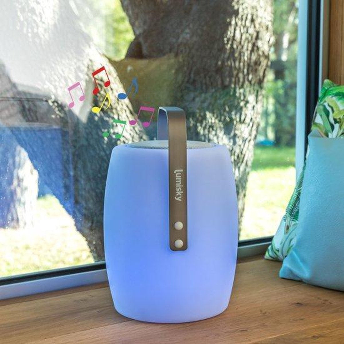 Lumisky Lucy play Meerkleurige LED muzieklamp op batterij met bluetooth verbinding lumisky