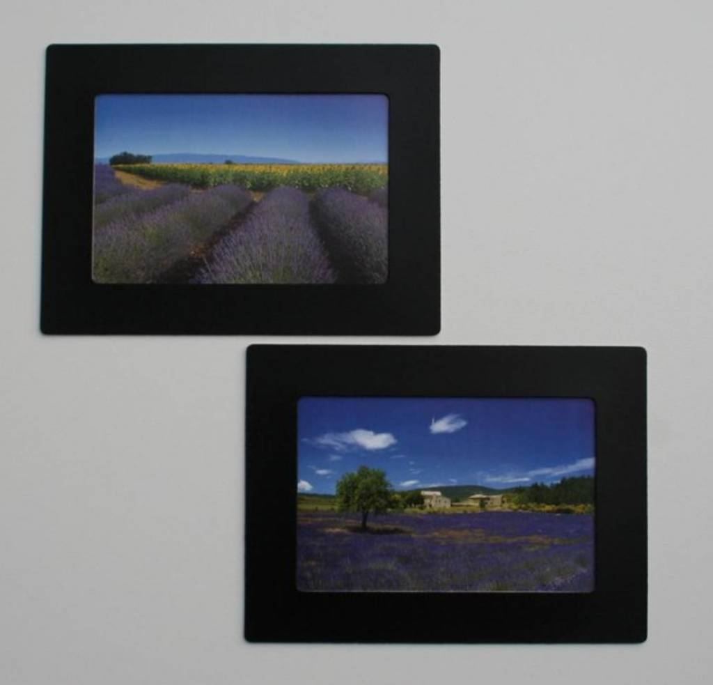 Herplakbare Fotolijstjes - Zwart of Wit - Set van 2 Stuks - 10x15 cm perfect voor gladde oppervlaktes picture pockets